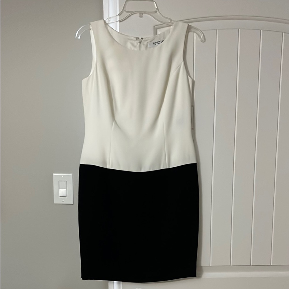Black and White Sleeveless Dress